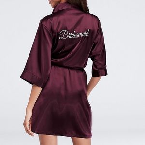 Beautiful Bridesmaid Satin Robe S/M